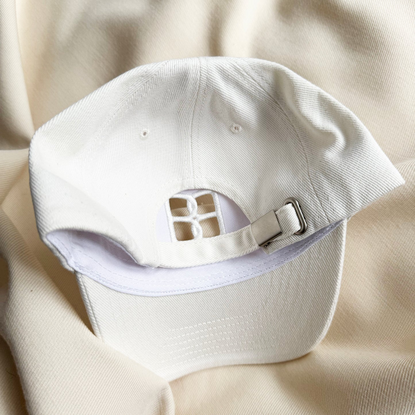 Bevza Logo Baseball Hat in White