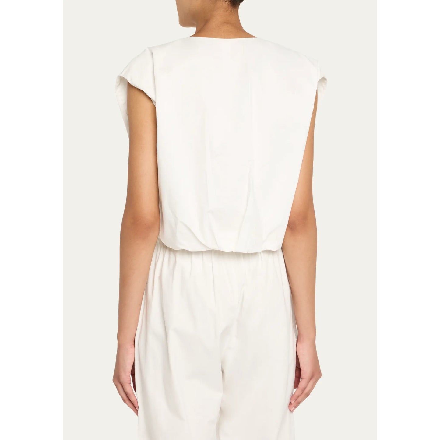 Simkhai "Wrenli" Pleated Top in White, size Small