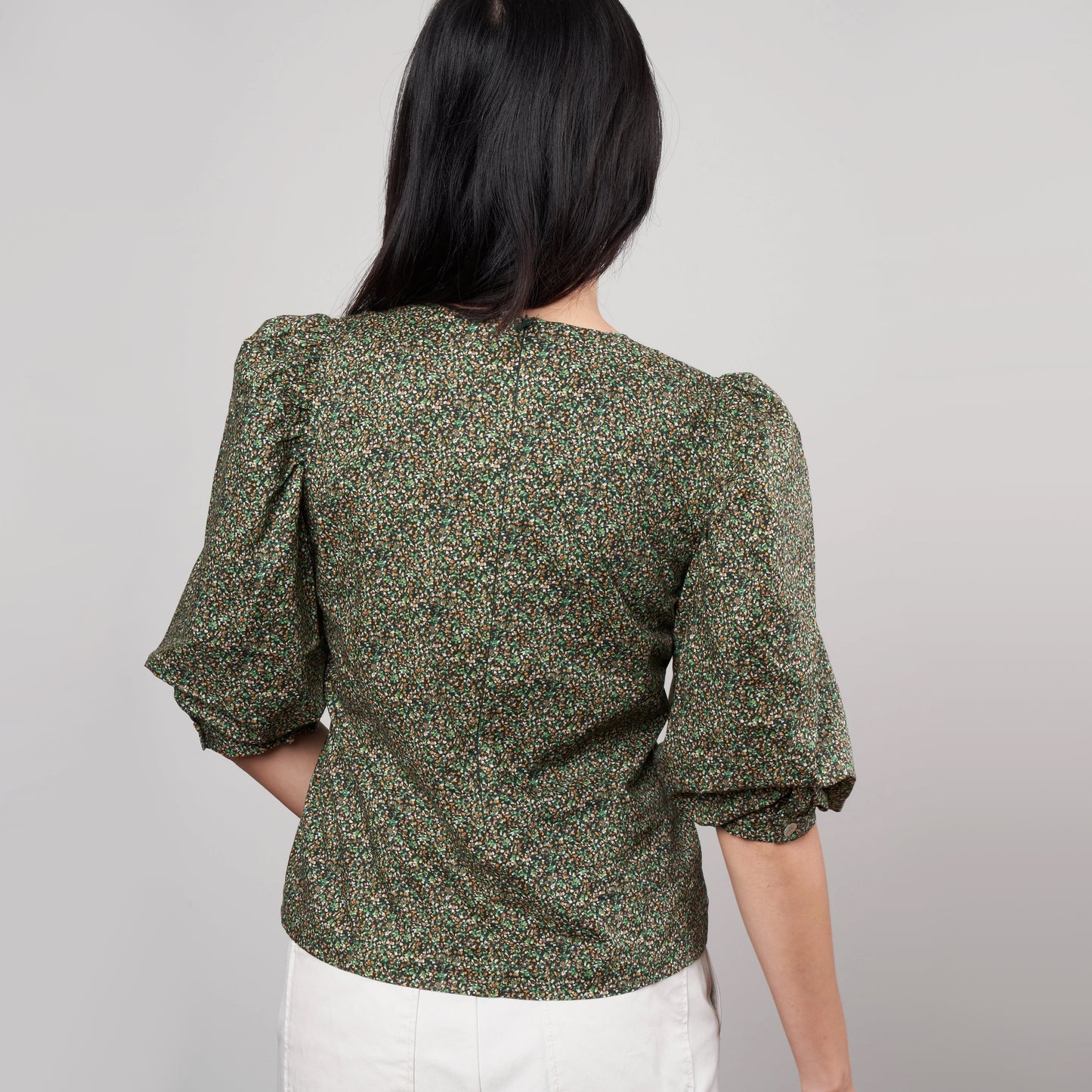 Birgitte Herskind "Jordan" Blouse Green Liberty, size 32 (fits size 0)