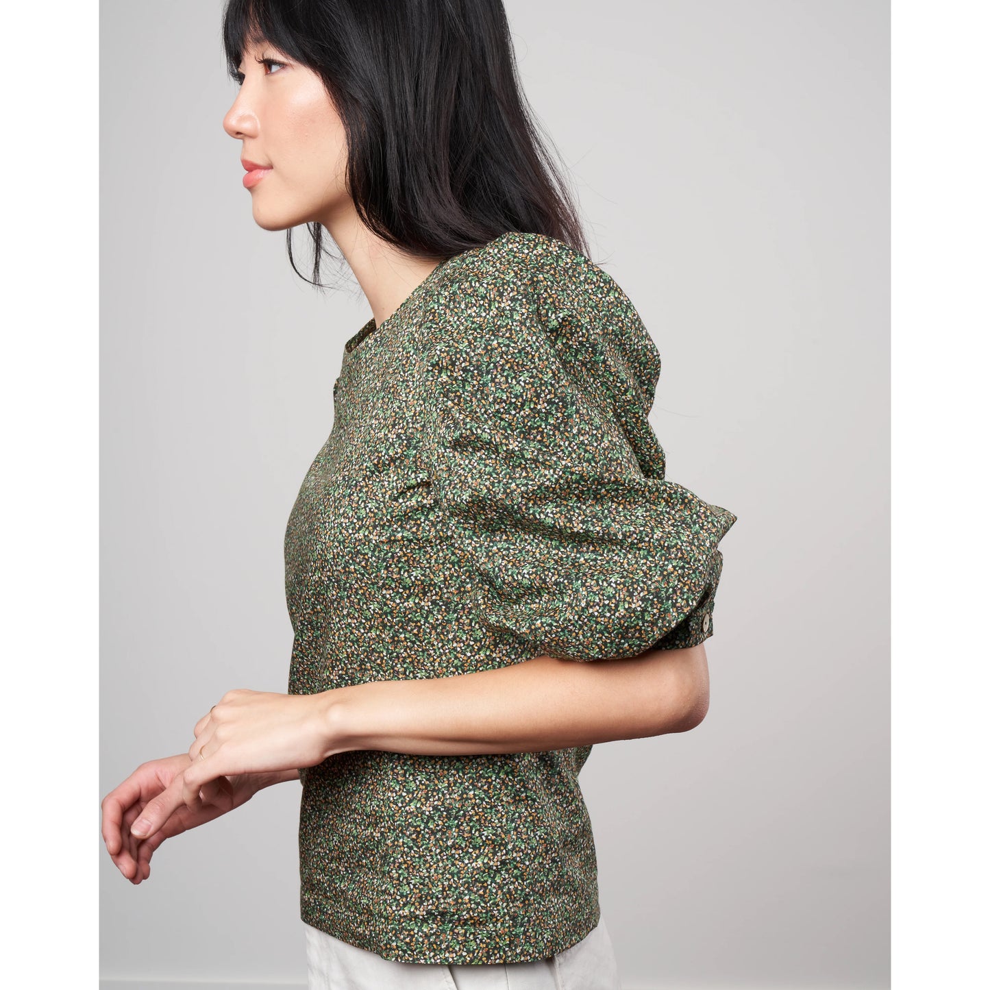 Birgitte Herskind "Jordan" Blouse Green Liberty, size 32 (fits size 0)