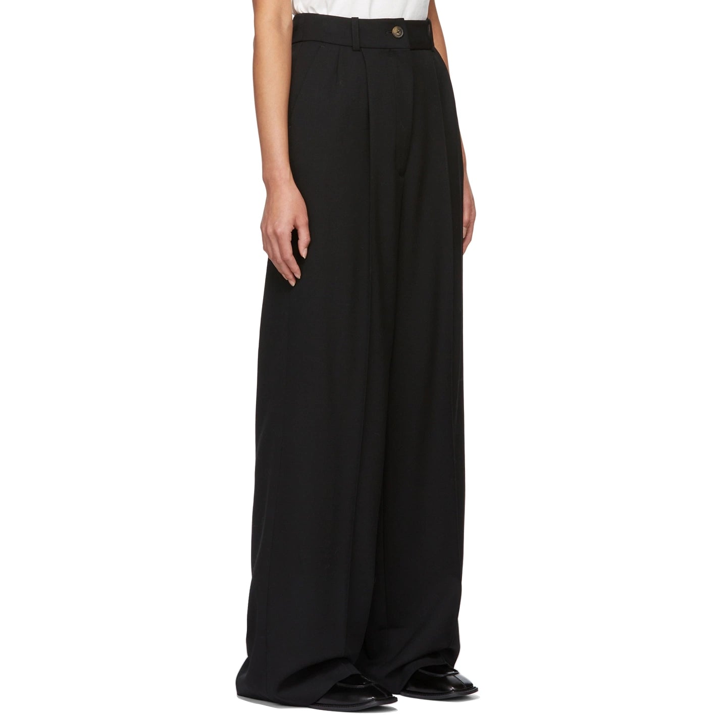 Loulou Studio Mouro Trousers in Black, Size XS