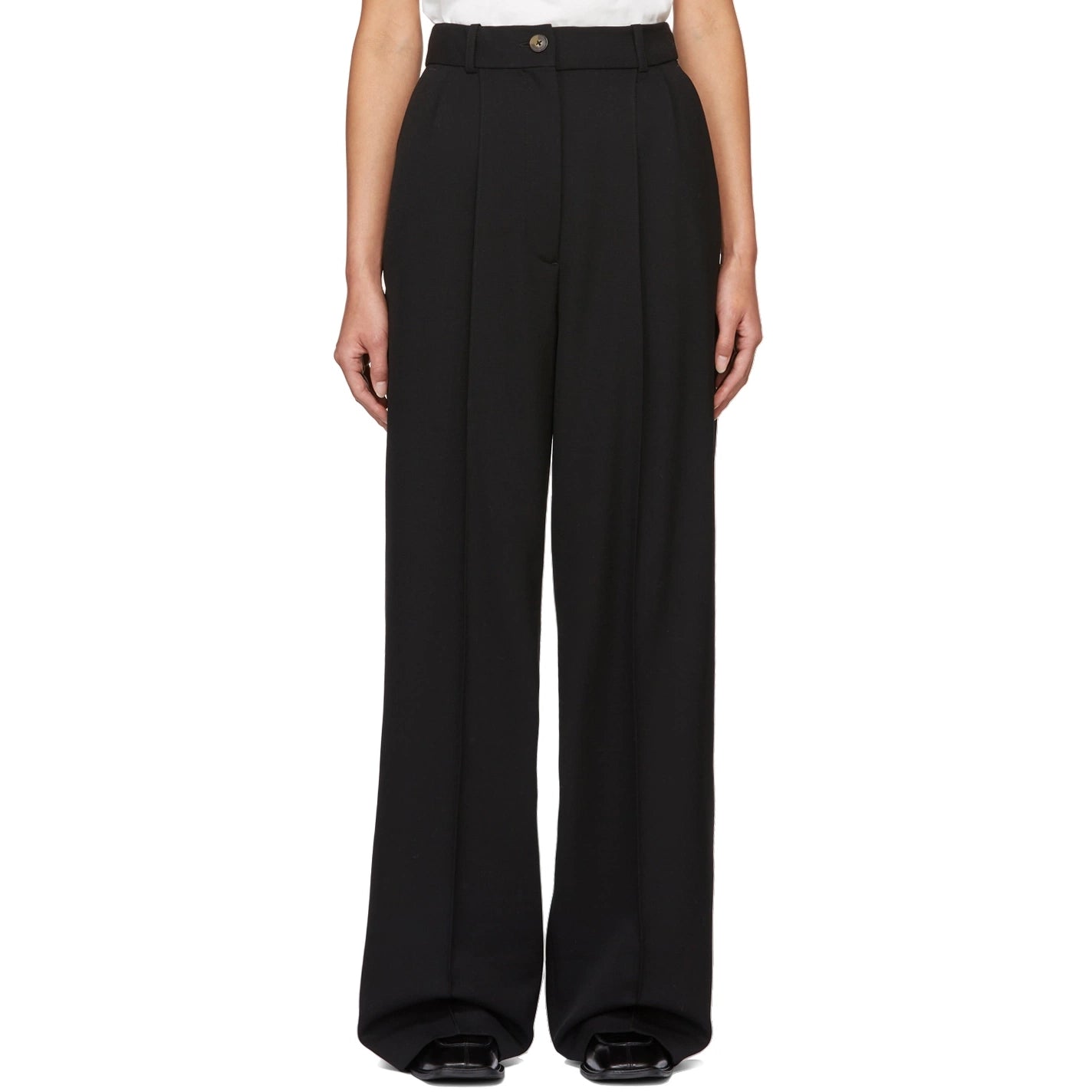 Loulou Studio Mouro Trousers in Black, Size XS