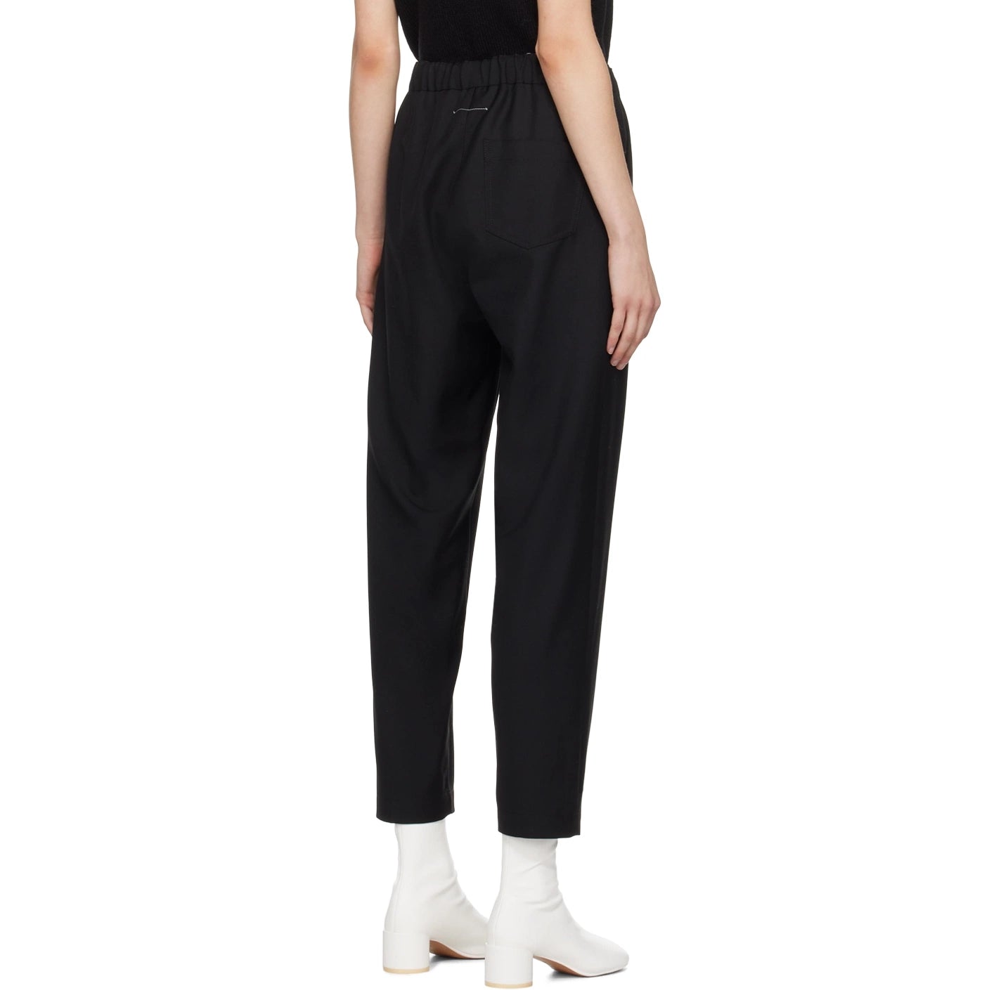 MM6 Martin Margiela Gathered Waisted Pants in Black, size 38IT (US size 2)