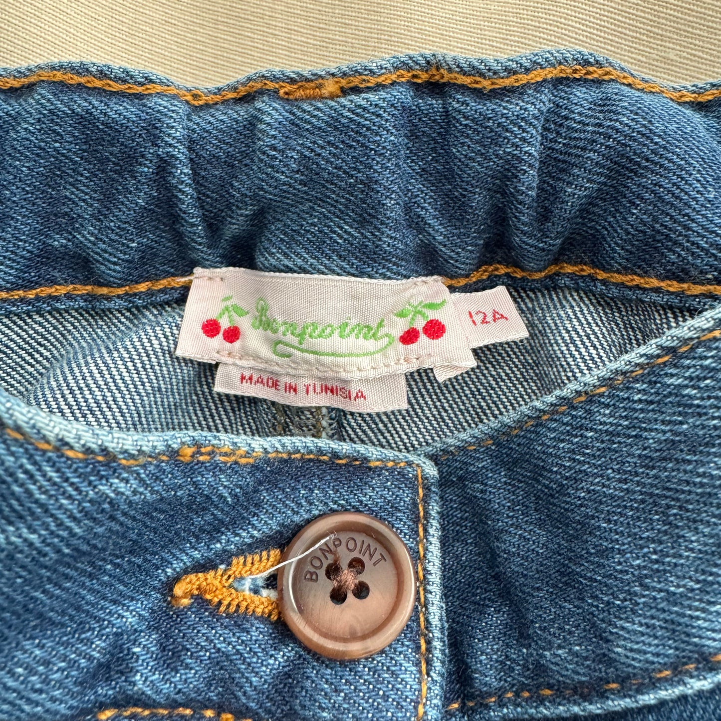 Bonpoint A-Line Denim Skirt, size 12 years