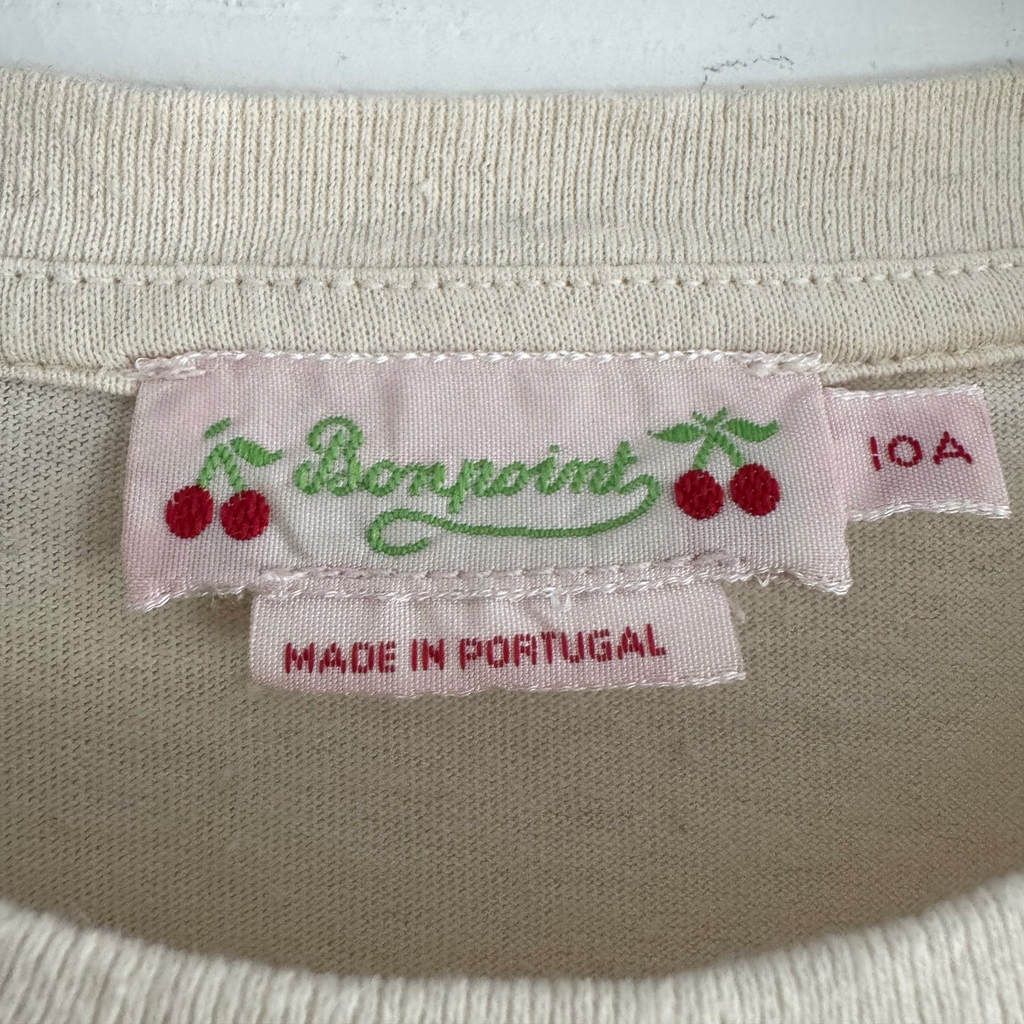 ** KIDS ** Bonpoint "Thira" T-shirt in Off-White, size 10 years