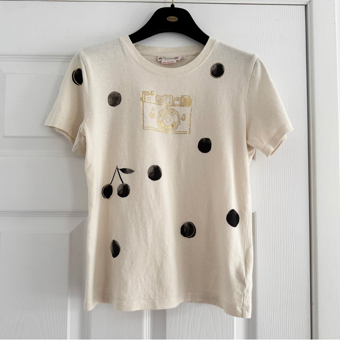 ** KIDS ** Bonpoint "Thira" T-shirt in Off-White, size 10 years
