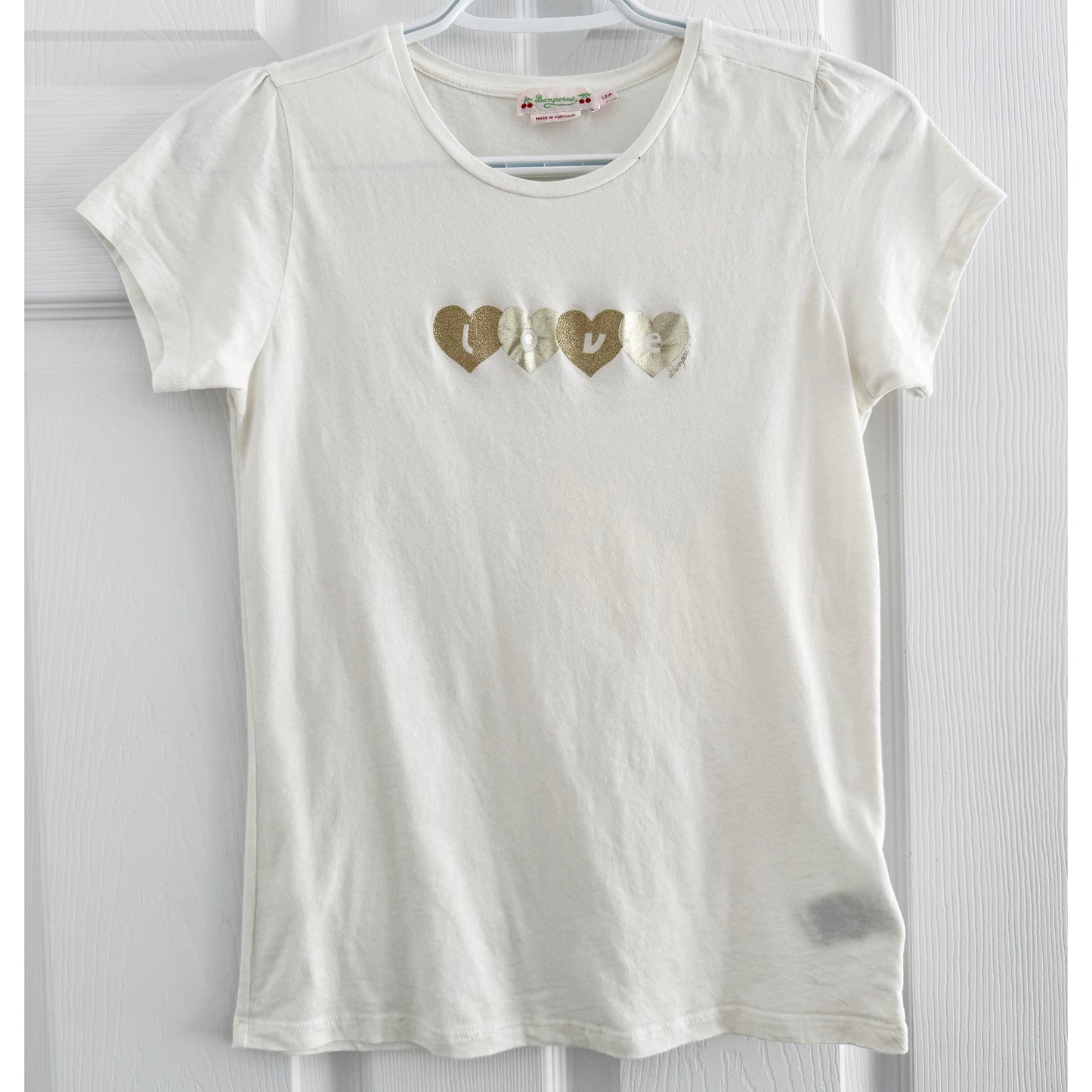 ** KIDS ** Bonpoint "Capricia" T-shirt in White, size 12 years