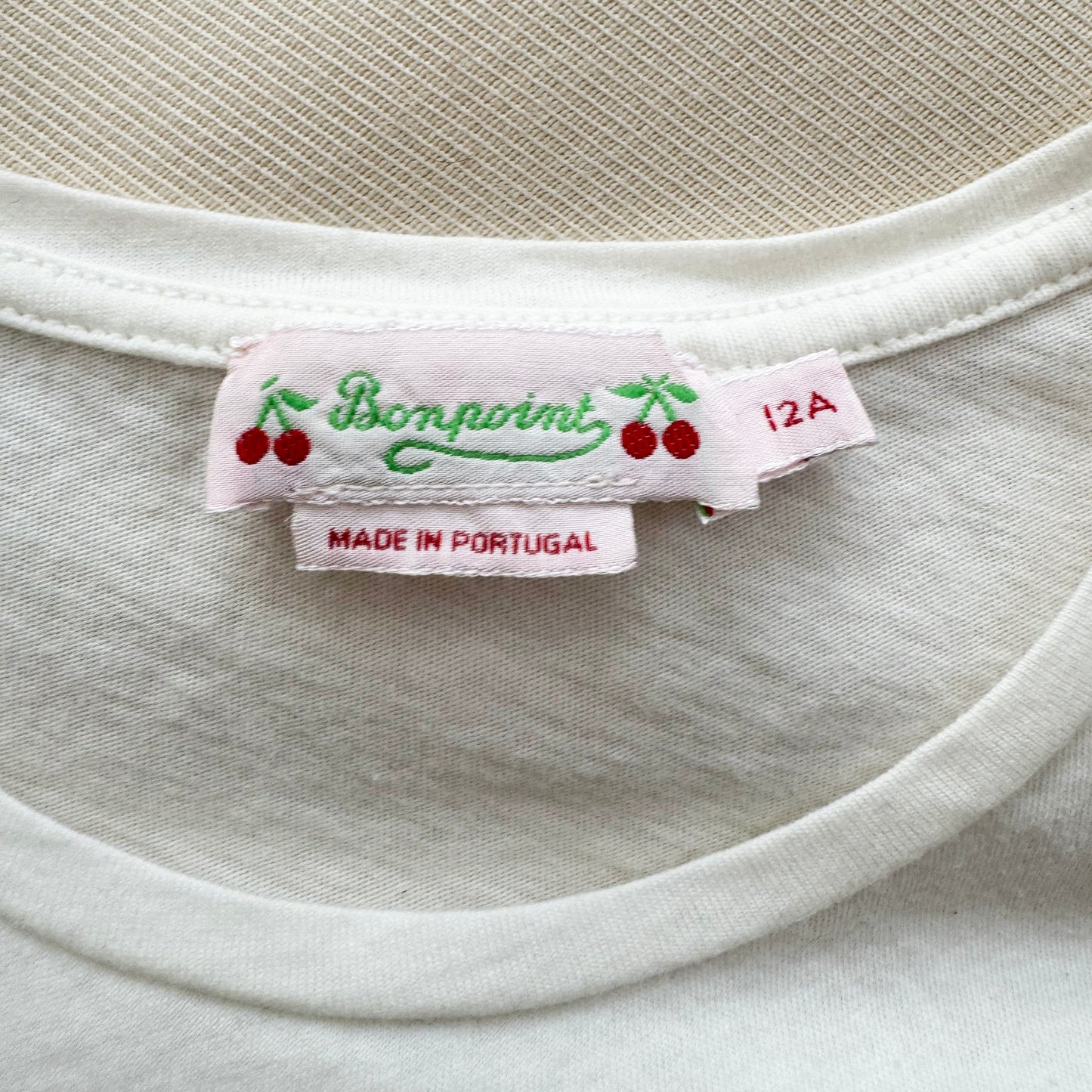 ** KIDS ** Bonpoint "Capricia" T-shirt in White, size 12 years
