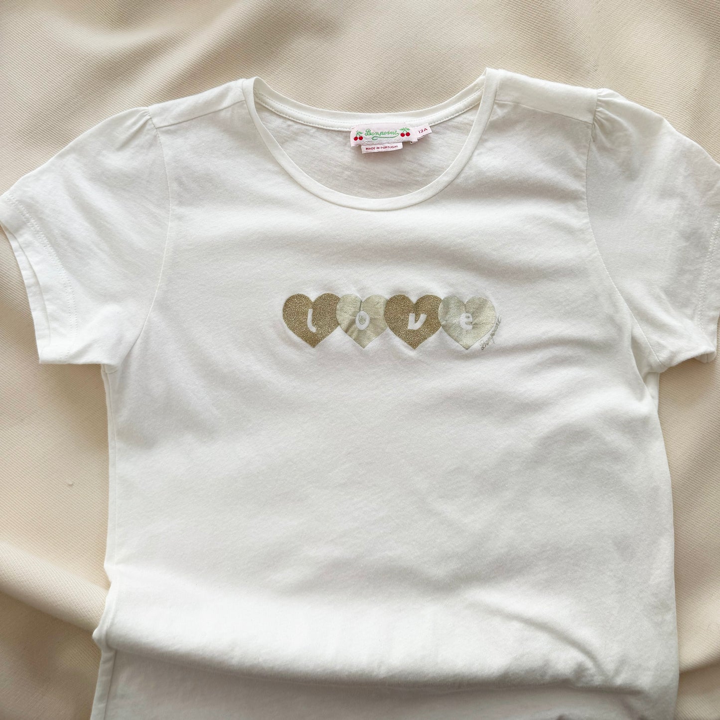 ** KIDS ** Bonpoint "Capricia" T-shirt in White, size 12 years