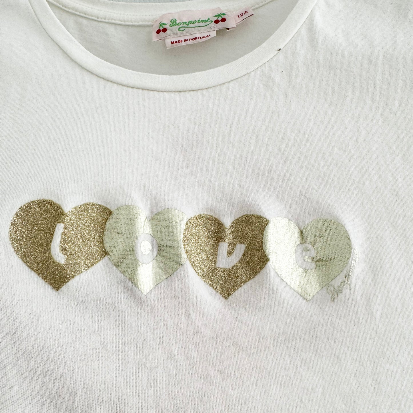 ** KIDS ** Bonpoint "Capricia" T-shirt in White, size 12 years