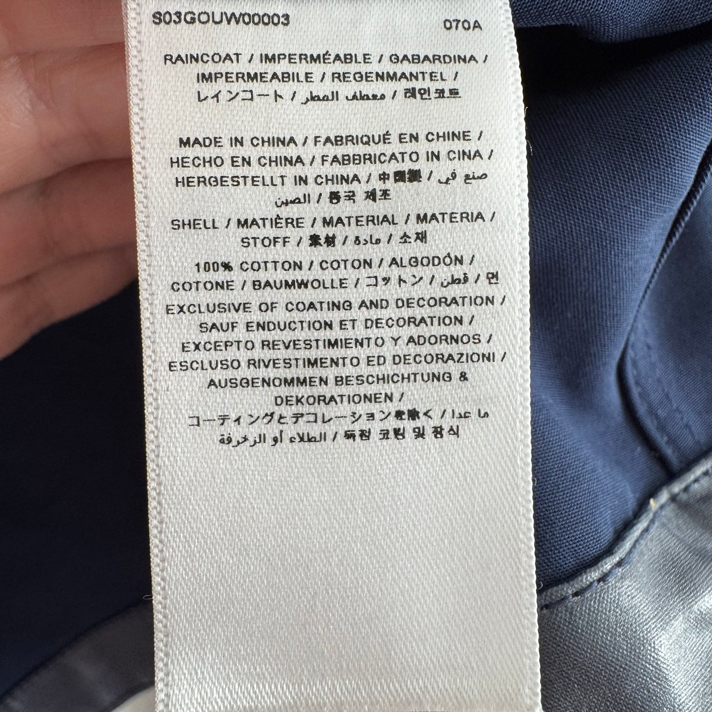 ** KIDS ** Bonpoint "Calliope" Rain Coat in Blue, size 12 years