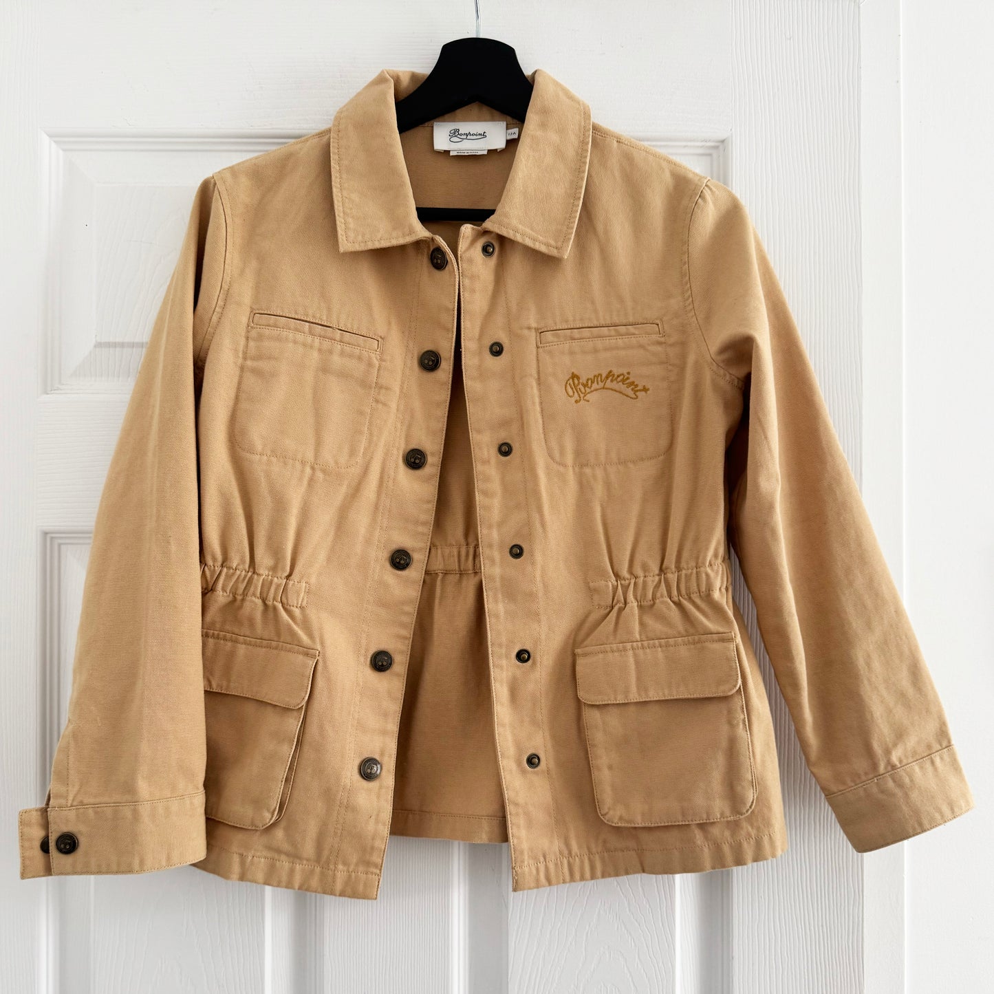** KIDS ** Bonpoint Canvas Jacket in Khaki, size 12 years