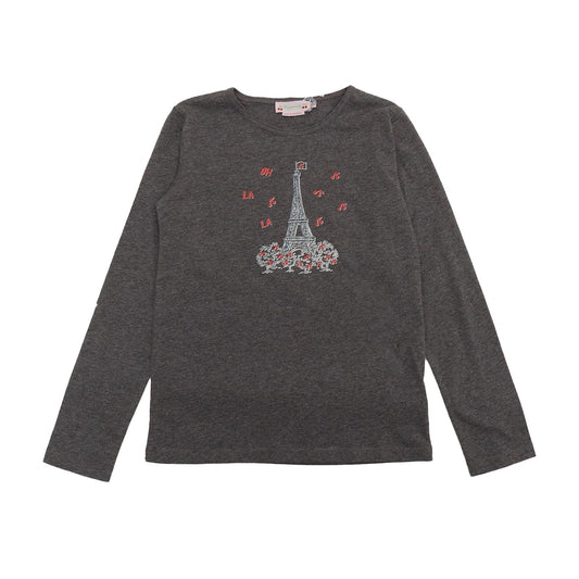 Bonpoint "Tidjiane" T-shirt in Grey, size 12 years