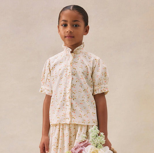 ** KIDS ** Bonpoint "Cindy" Liberty Floral Print Cotton Blouse, size 10 years