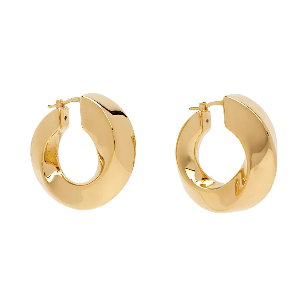 Bottega Veneta Gold Twist Earrings