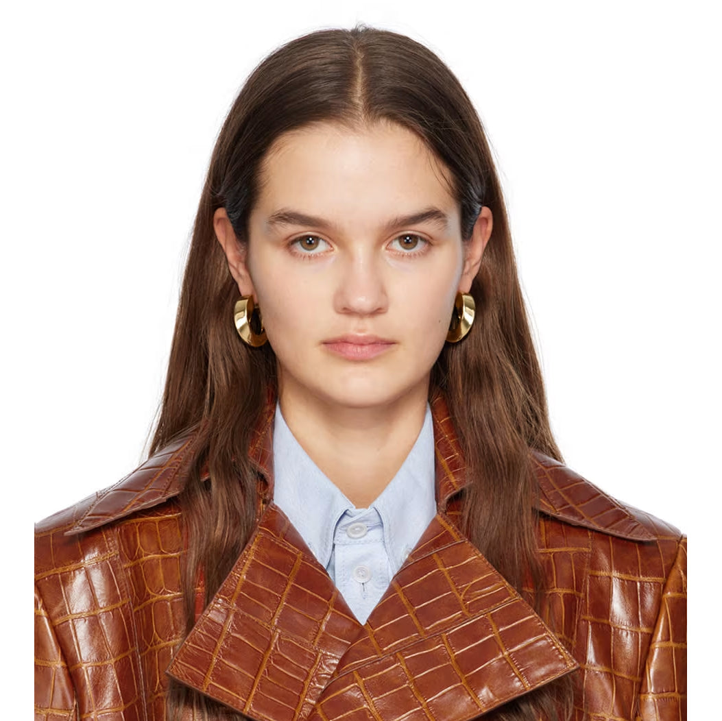 Bottega Veneta Gold Twist Earrings