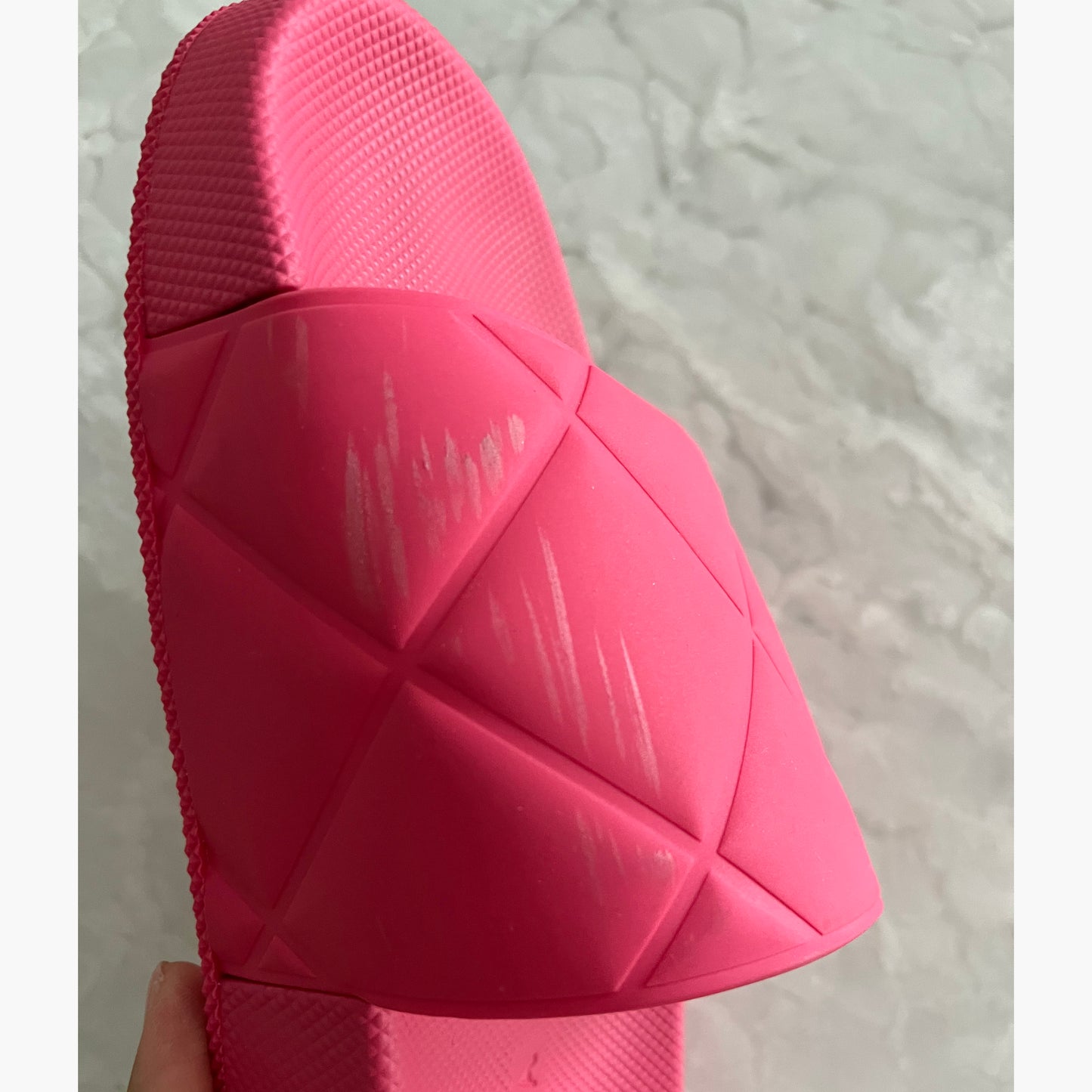 Bottega Veneta Pink Pool Slides, size 38