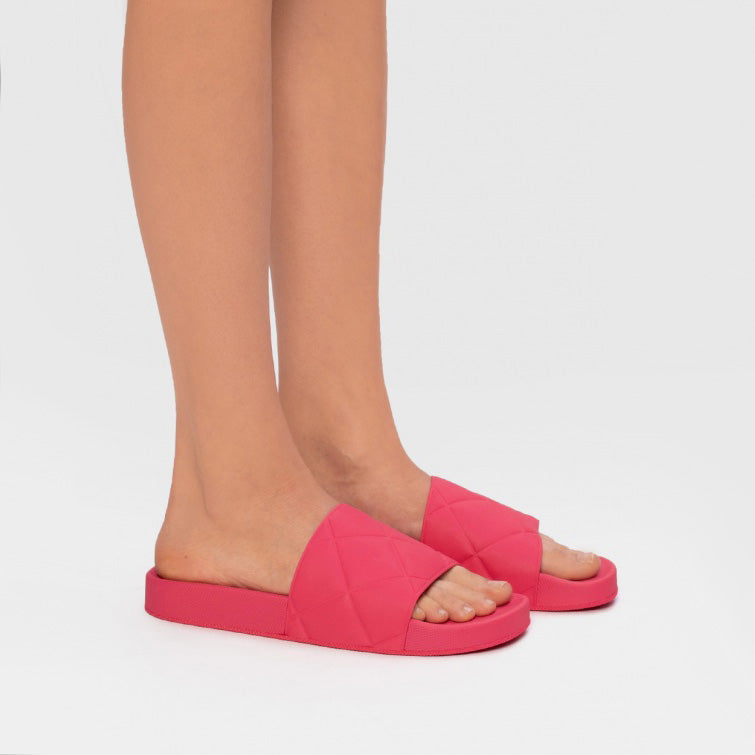 Bottega Veneta Pink Pool Slides, size 38