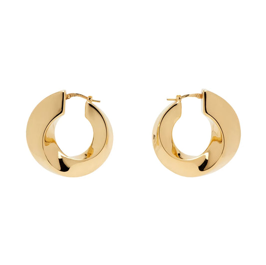 Bottega Veneta Gold Twist Earrings