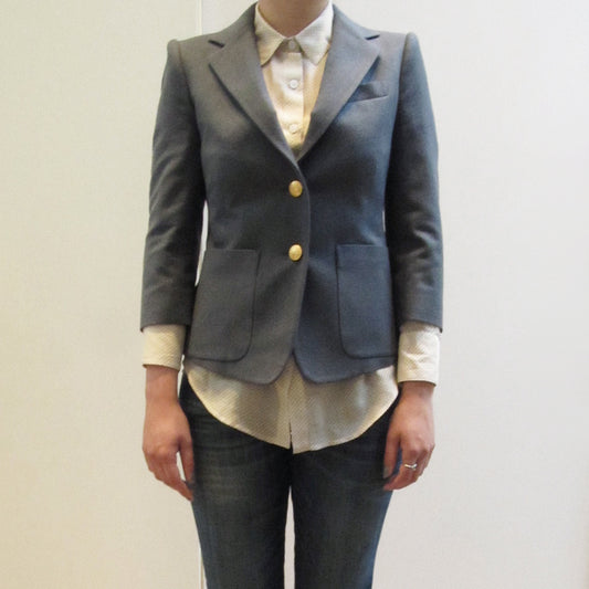 BOY by Band of Outsiders Blue Shrunken Blazer, taille 0 (convient à XXS)