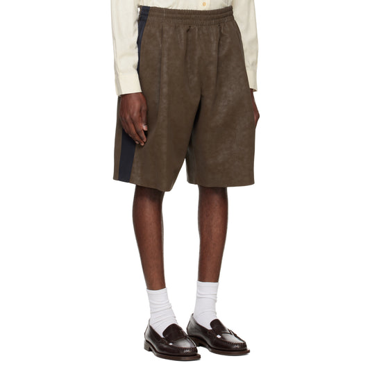 System Faux Suede Shorts in Brown, size 46IT