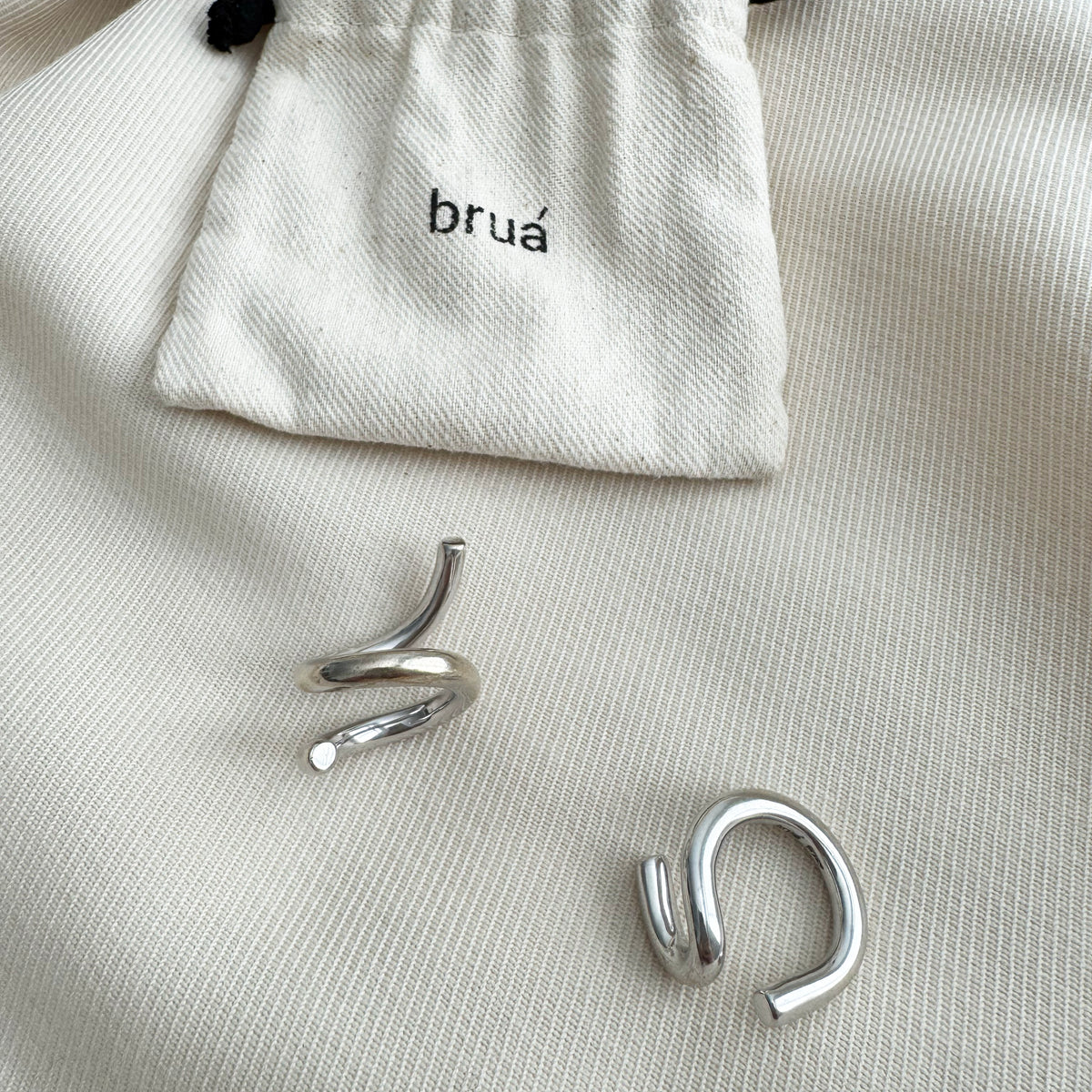 Bruá Set of Silver Rings, size 6