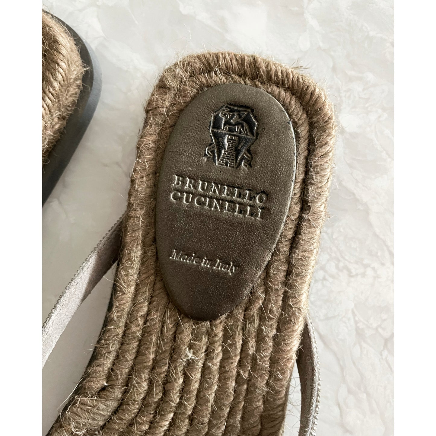 Tongs espadrilles Brunello Cucinelli Monili, taille 38,5