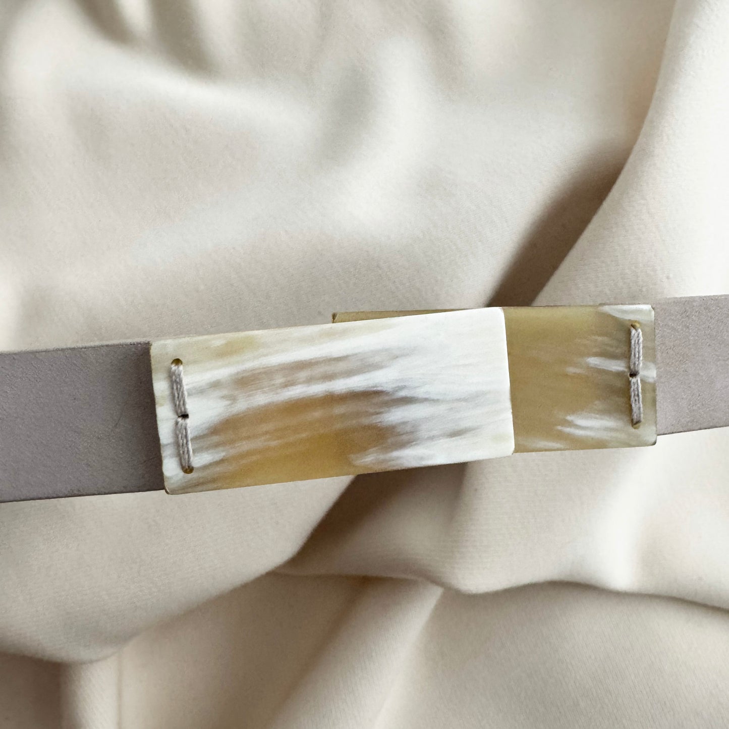 Brunello Cucinelli Light Greige Belt, size 40IT (size Small ish)