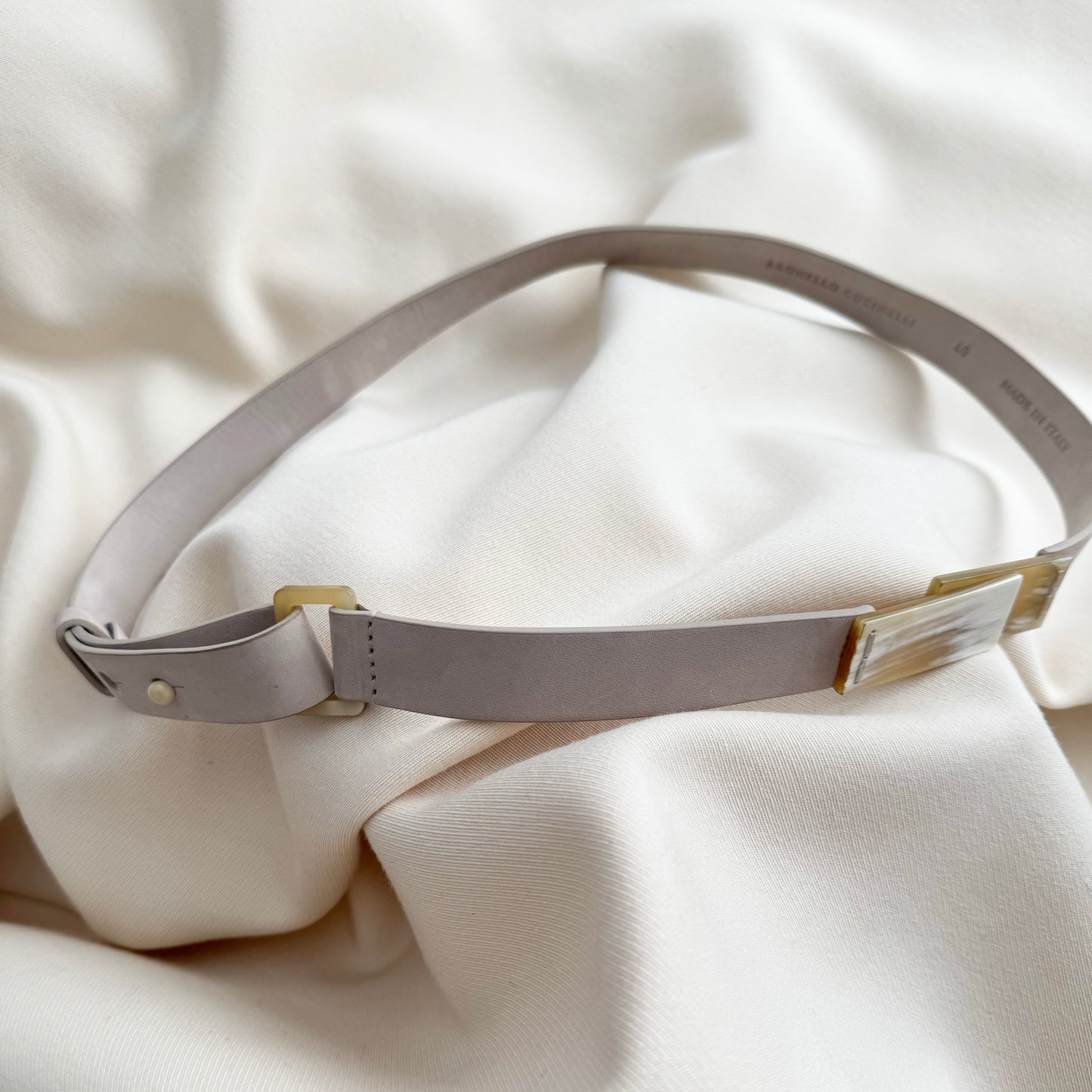 Brunello Cucinelli Light Greige Belt, size 40IT (size Small ish)