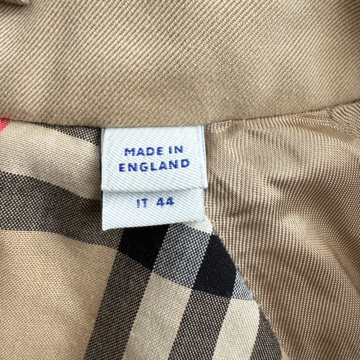 BURBERRY Cropped Gabardine Trench Jacket in Beige, size 10US