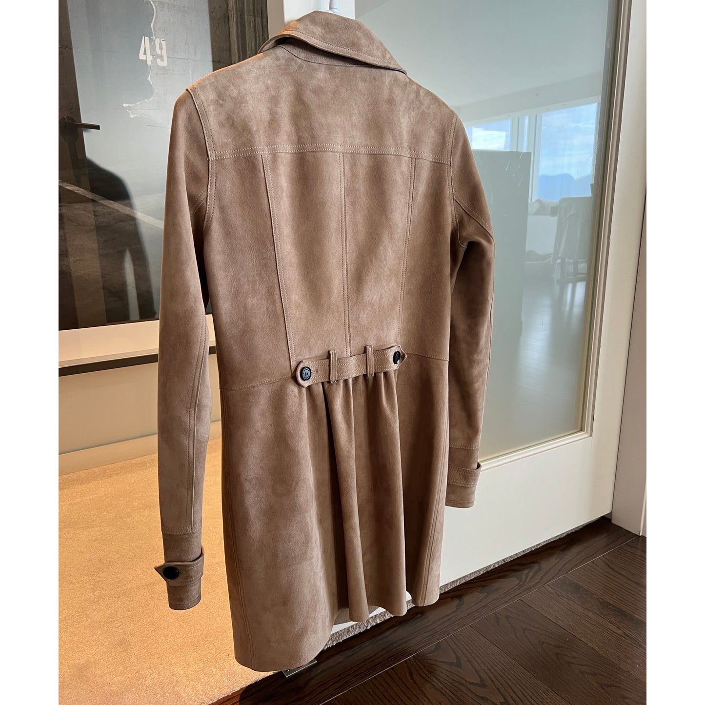 Burberry Prorsum Suede Double Breasted Jacket, size 42 (fits like size 6)