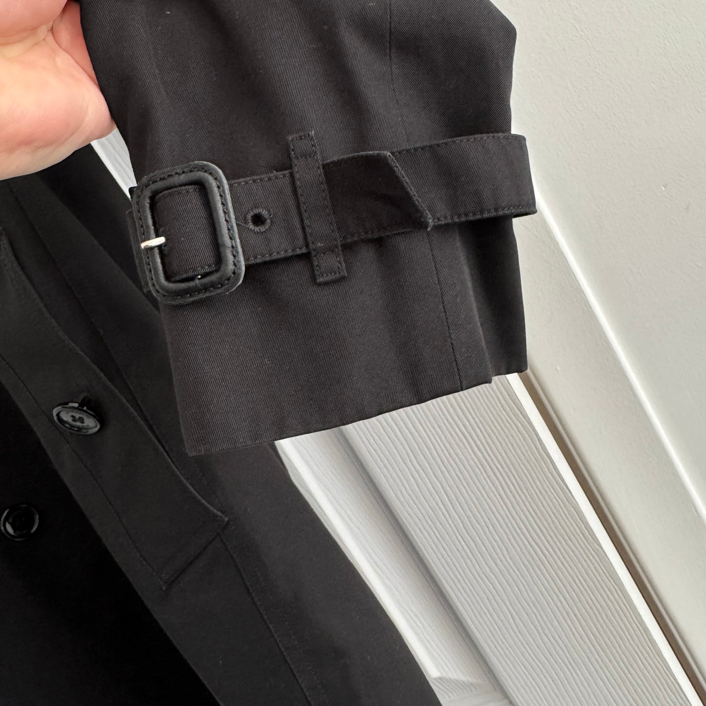 Burberry Short Trench Coat in Black, Size US 6 (8UK) - Fits like size 4 US