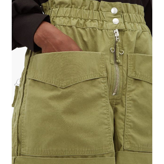 Isabel Marant Etoile "Lizy" Shorts in Khaki Green, size 44 (fits 10/12)