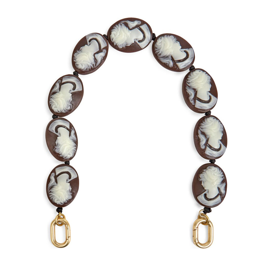 Clare V "Shortie" Strap Brown/Cream Cameo
