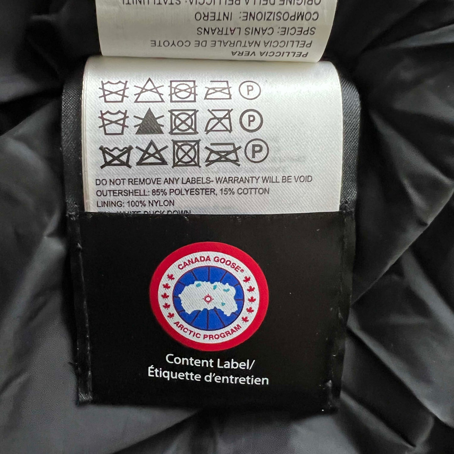 Canada Goose "Mystique" Parka in Black, size Small