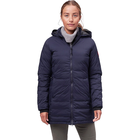 Canada Goose "Camp" Matte Hooded Down Jacket in Navy, size XL (fits M/L)