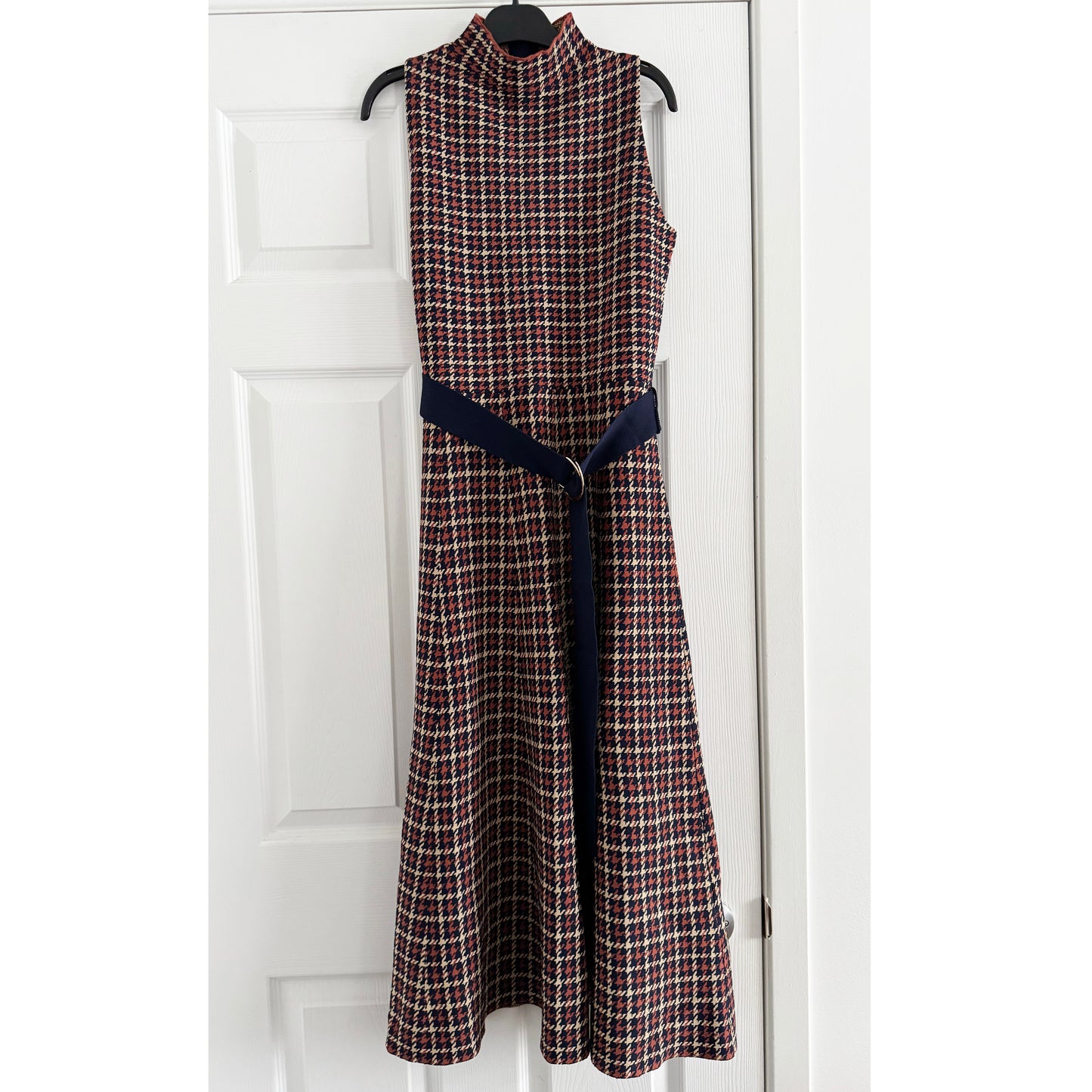 Cara Cara "Brice" Dress in Navy Check, size Small