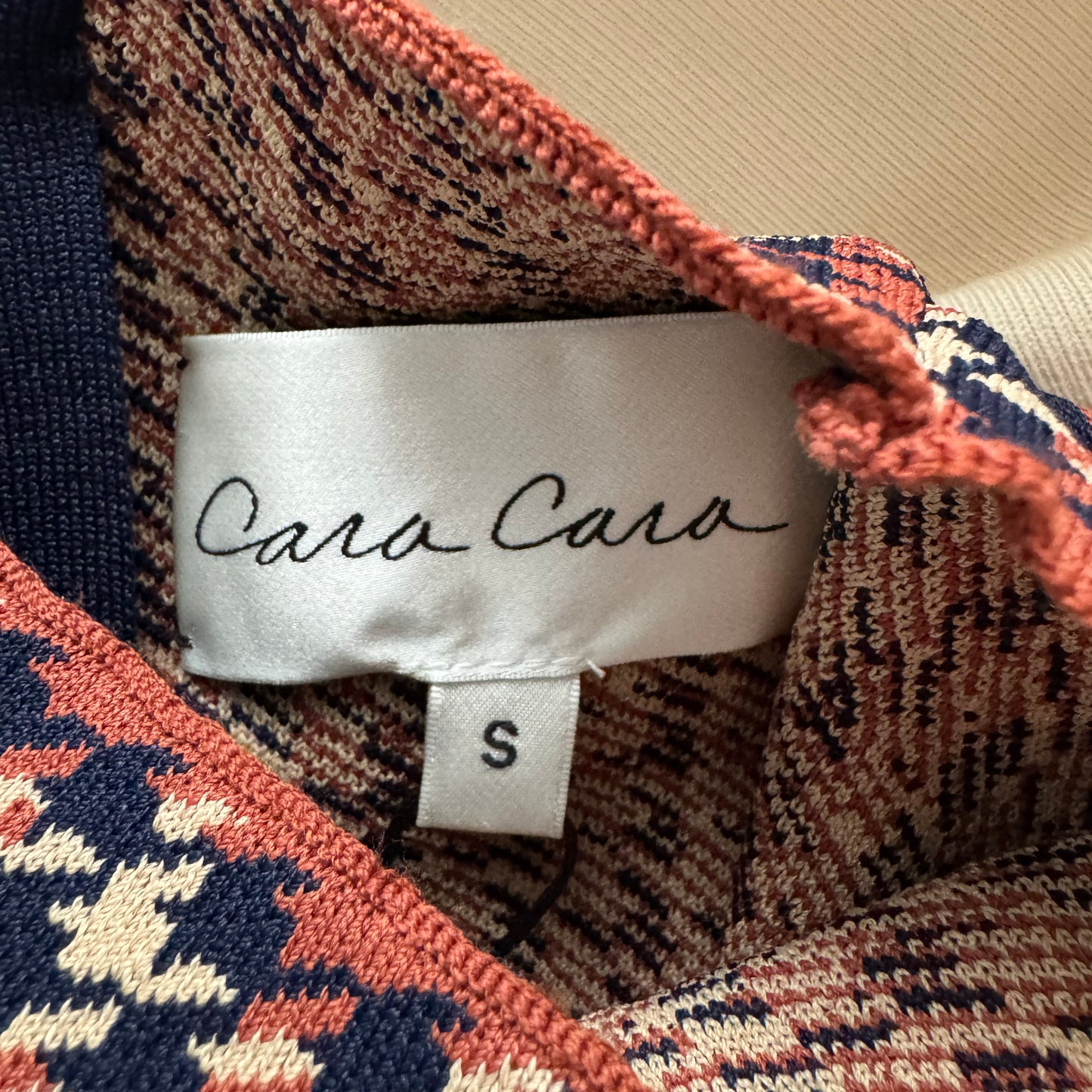 Cara Cara "Brice" Dress in Navy Check, size Small