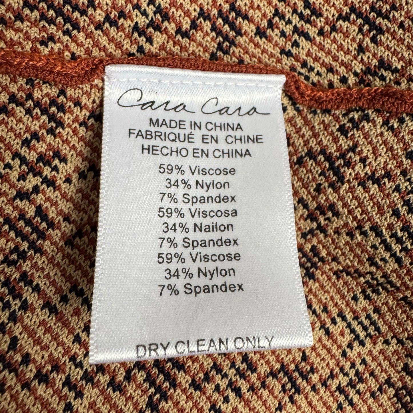 Cara Cara "Brice" Dress in Navy Check, size Small