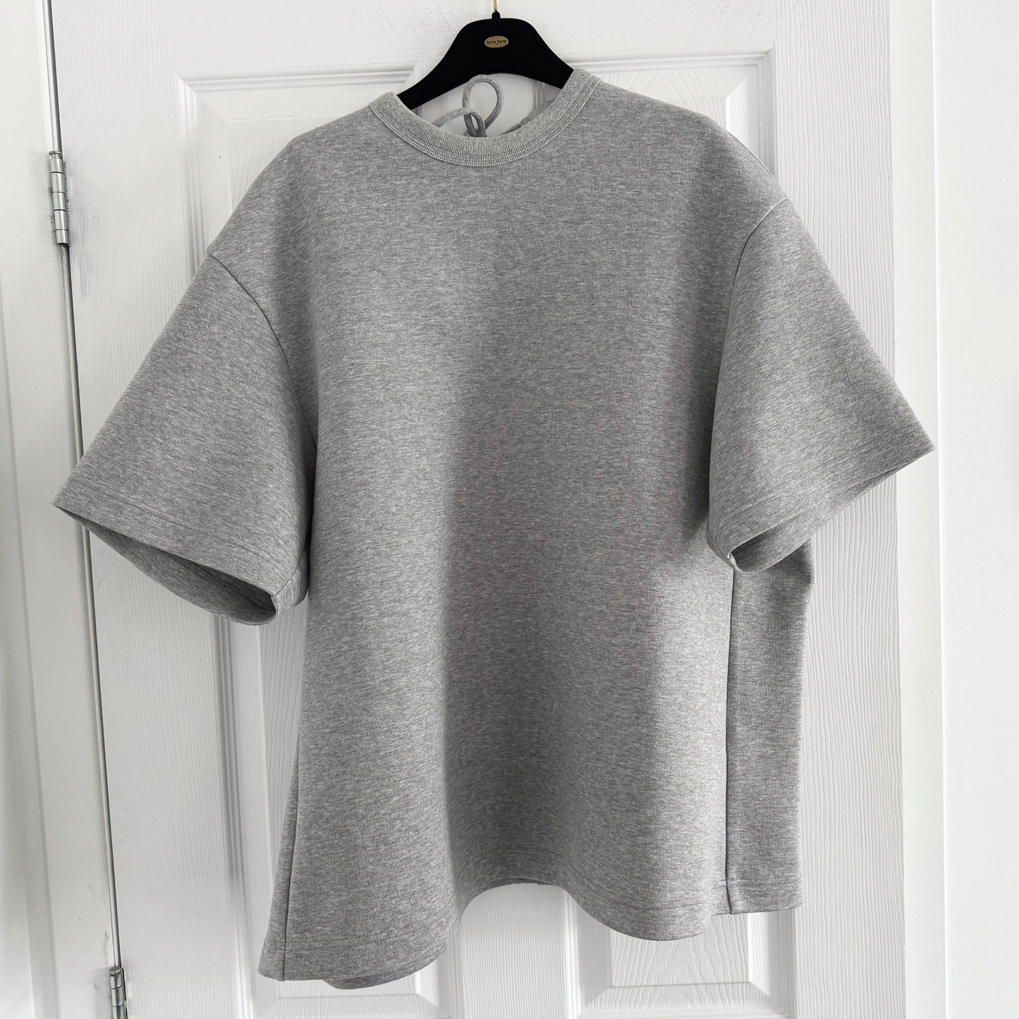 Carven Jersey T-Shirt in Heather Grey, size 34 (fits an oversize Small)