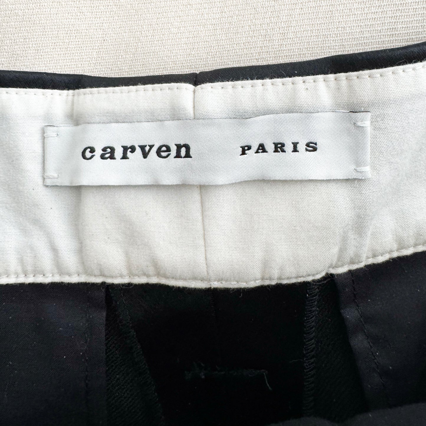 Carven Pleated Satin Bermuda Shorts, size 36