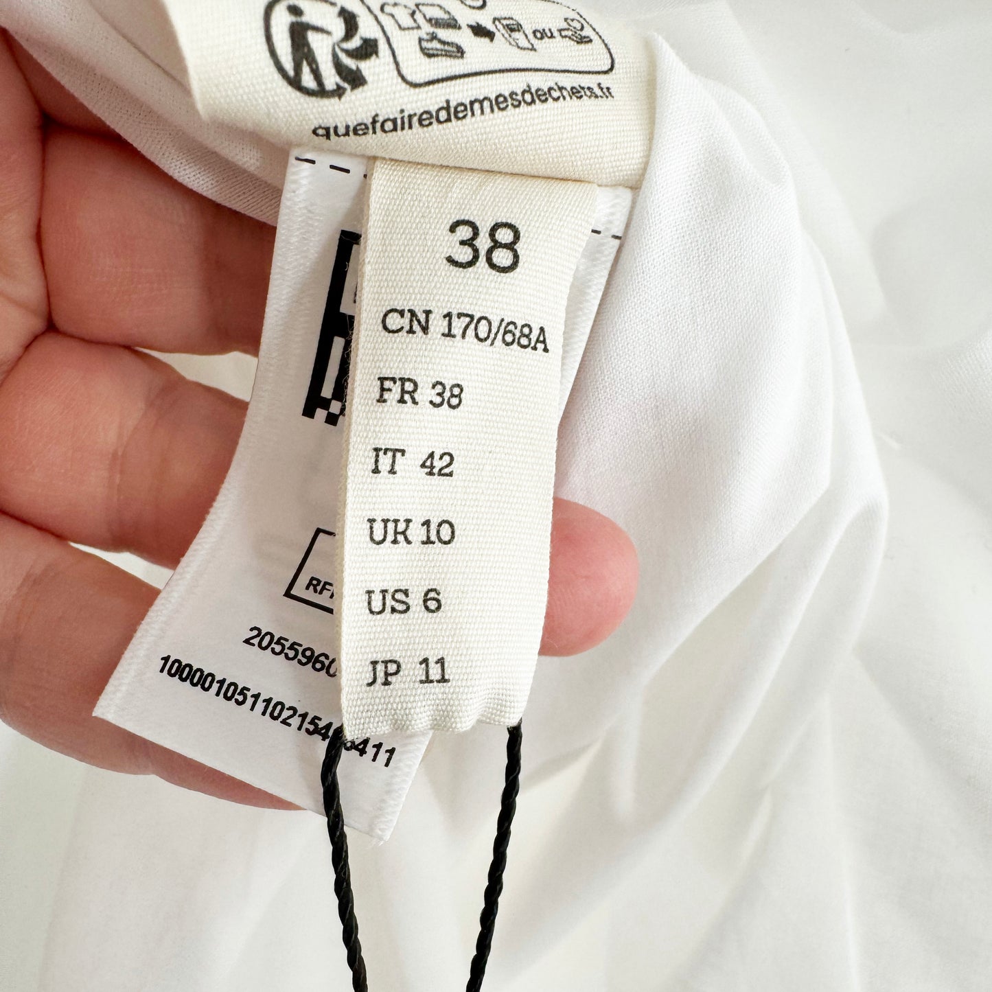 Carven "Tulip" Skirt in White Poplin, size 38