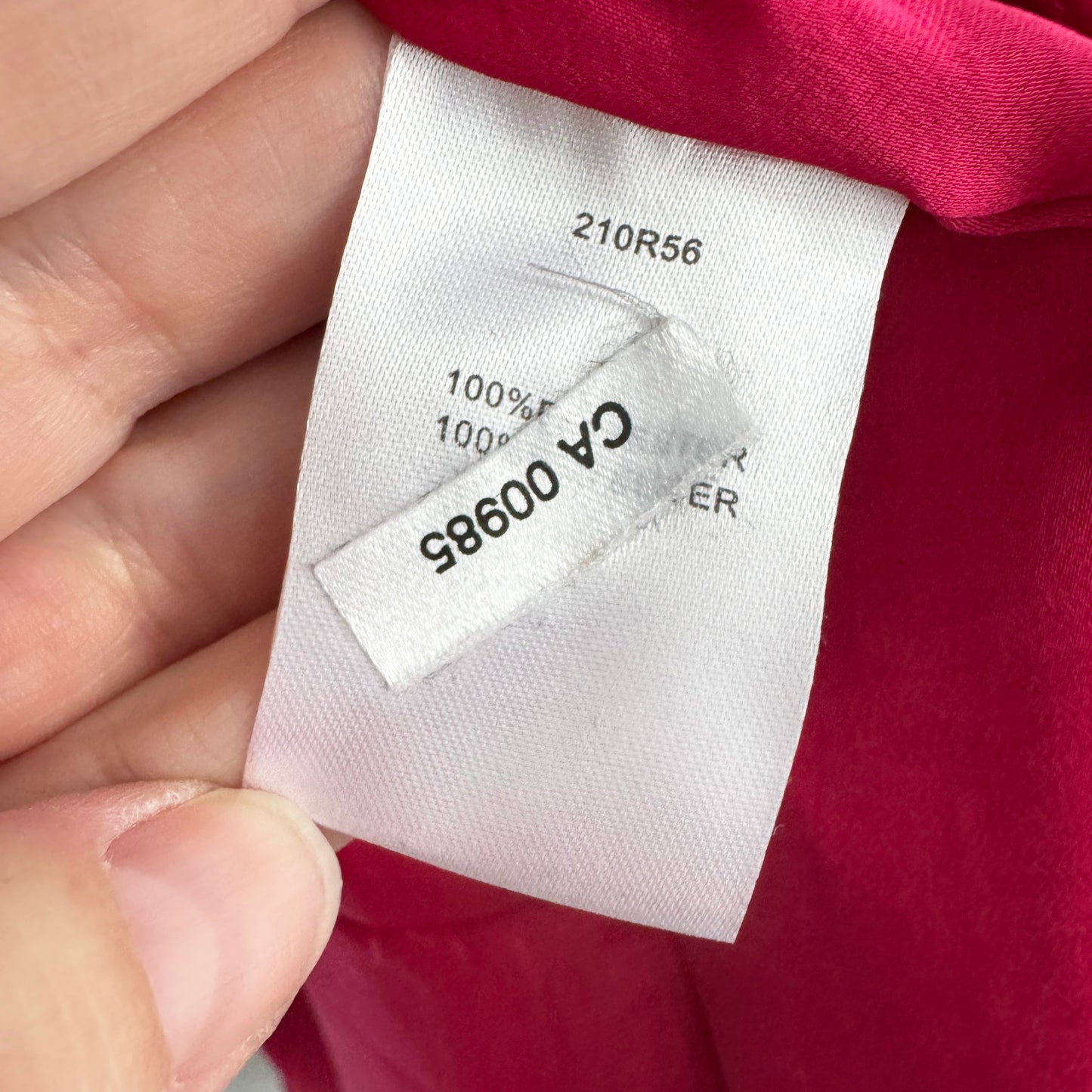 Carven Draped Front Crepe Dress in Fushia Pink, size 42