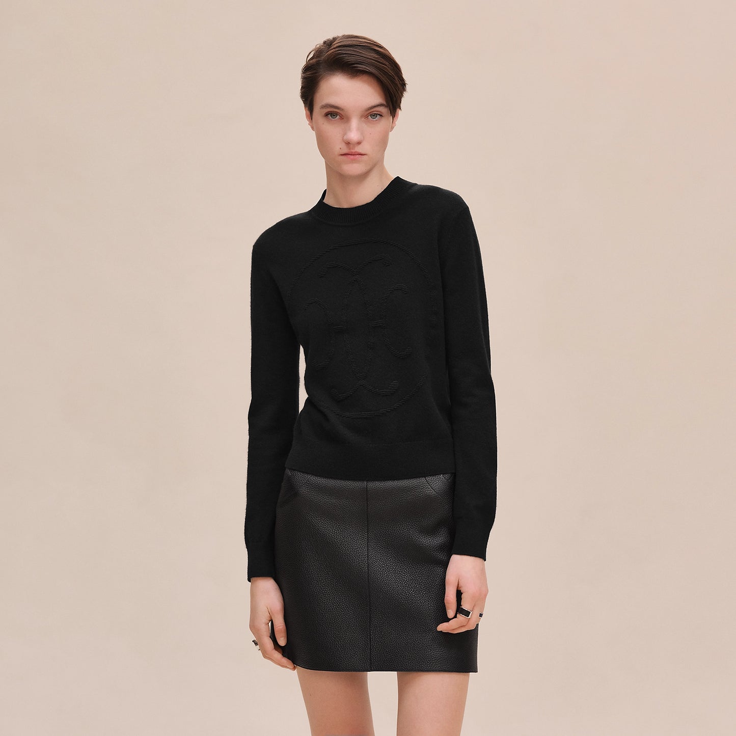 Hermes "H-Lift" Sweater in Black, fits size Small