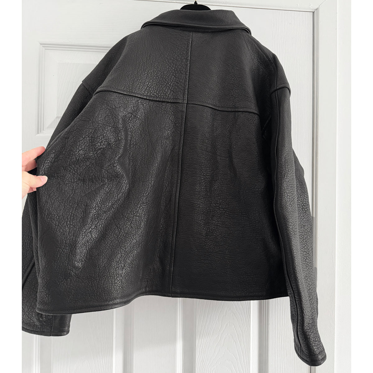 Cawley Studios "Flying Jacket" in Black Leather, size XS (fits S-L)