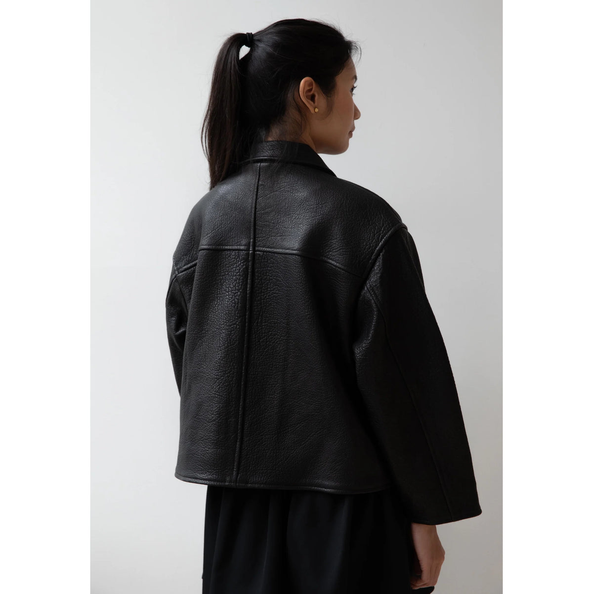Cawley Studios "Flying Jacket" in Black Leather, size XS (fits S-L)