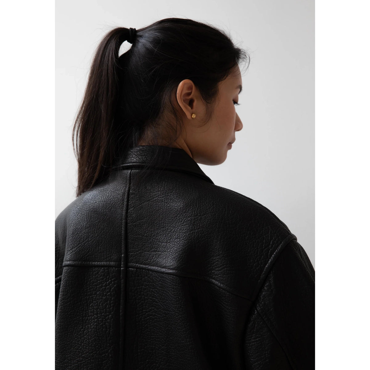 Cawley Studios "Flying Jacket" in Black Leather, size XS (fits S-L)
