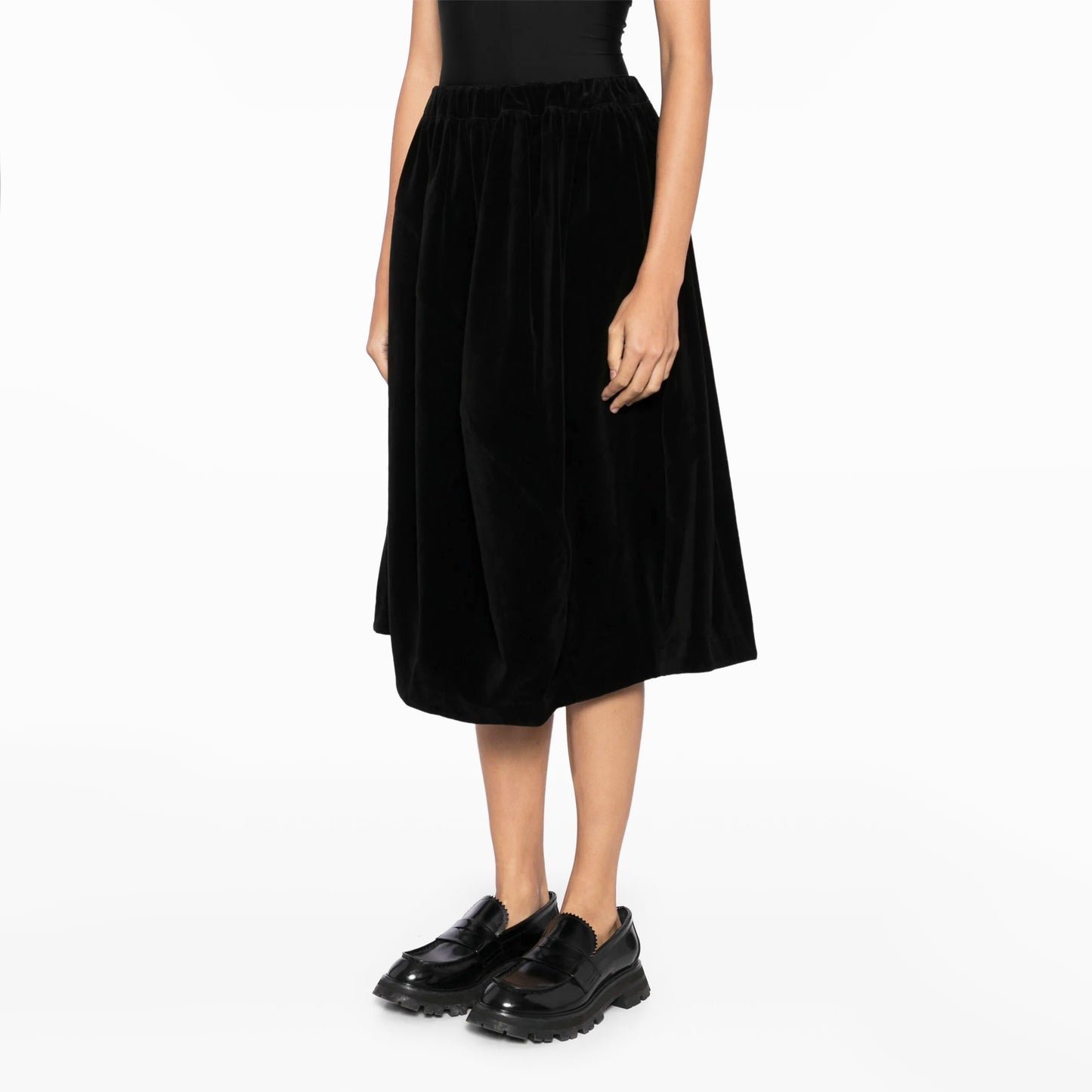 Comme des Garcons Cotton Velveteen Skirt in Black, size XS