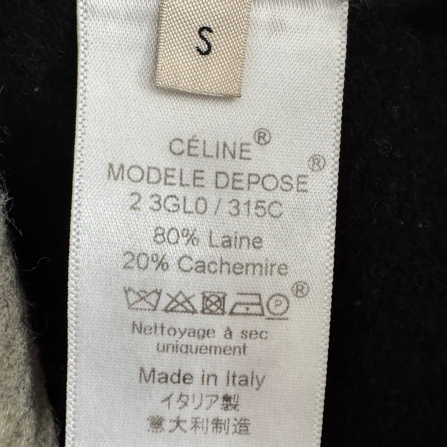 Celine Colourblocked Wool/Cashmere Tunic, size Small
