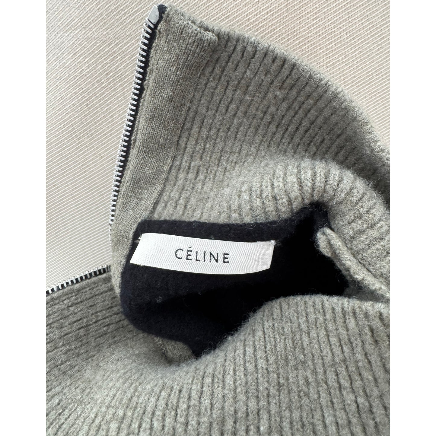 Celine Colourblocked Wool/Cashmere Tunic, size Small